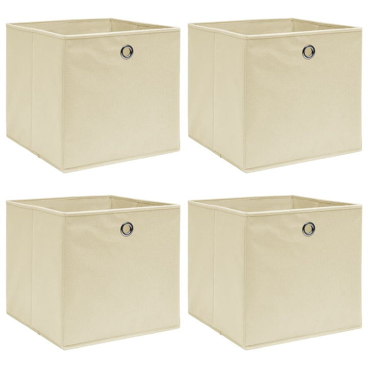 Cutii Depozitare Cu Capace, 10 Buc., Gri, 32X32X32 Cm, Textil