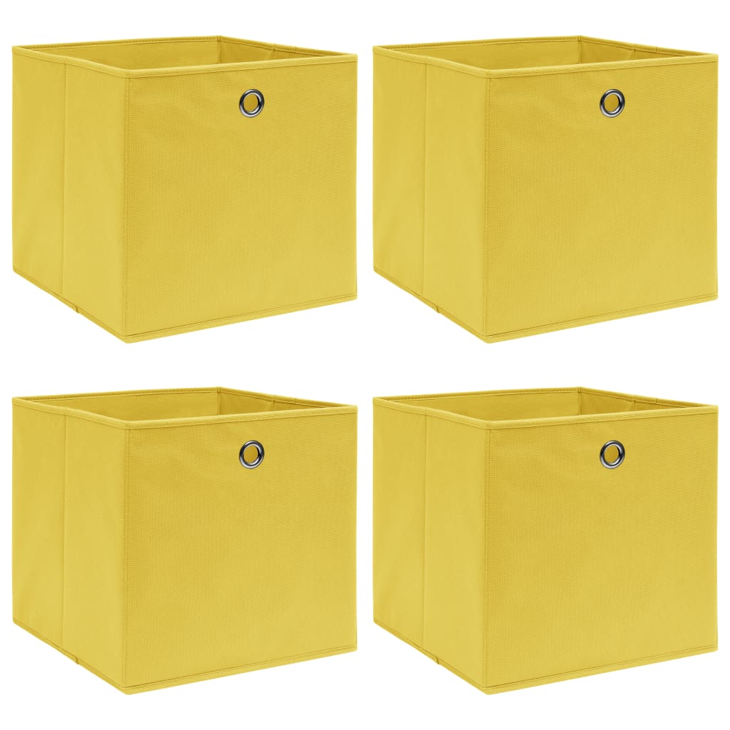 Cutii Depozitare Cu Capace, 10 Buc., Gri, 32X32X32 Cm, Textil
