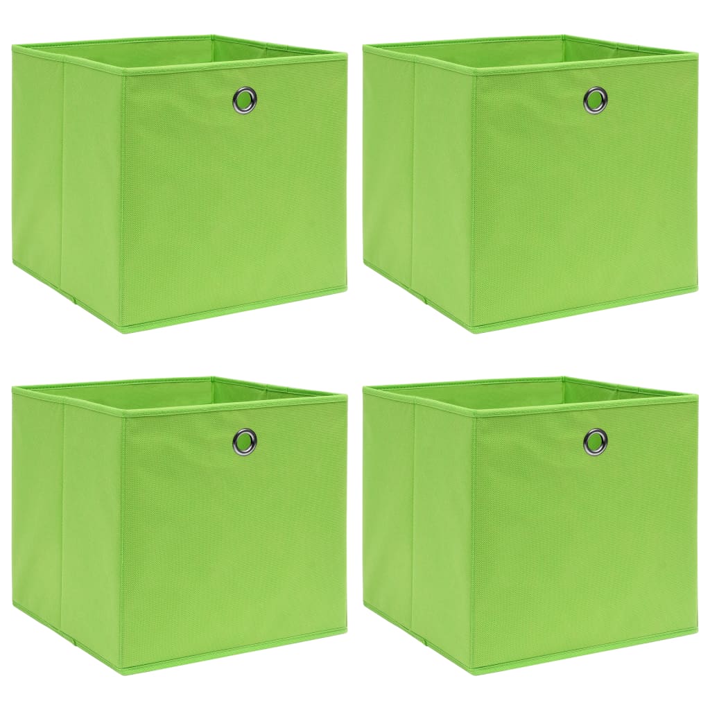 Cutii Depozitare Cu Capace, 10 Buc., Gri, 32X32X32 Cm, Textil