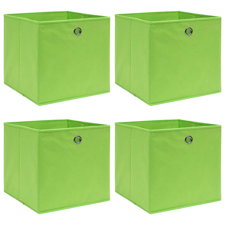 Cutii Depozitare Cu Capace, 10 Buc., Gri, 32X32X32 Cm, Textil