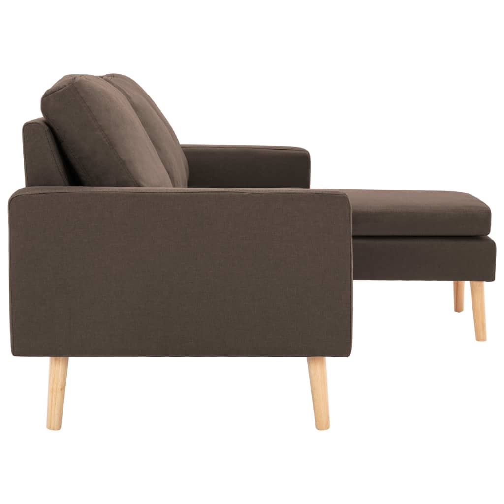 Canapea Cu 3 Locuri Și Taburet, , Material Textil