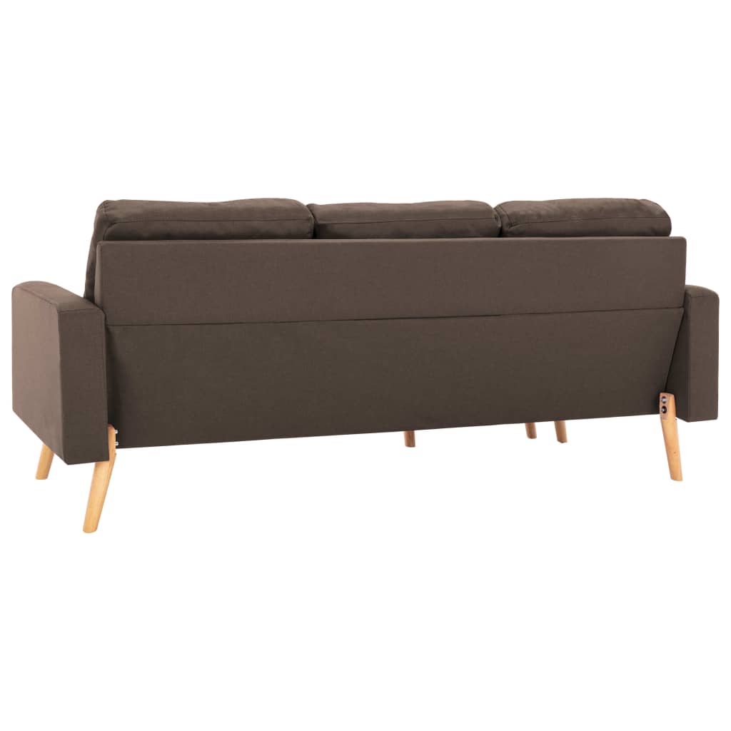 Canapea Cu 3 Locuri Și Taburet, , Material Textil