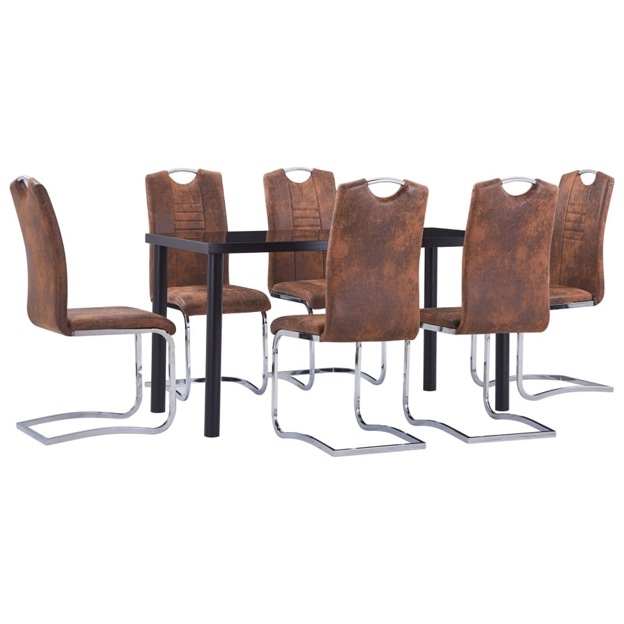 Set Mobilier De Bucătărie, 7 Piese, , Velur Ecologic