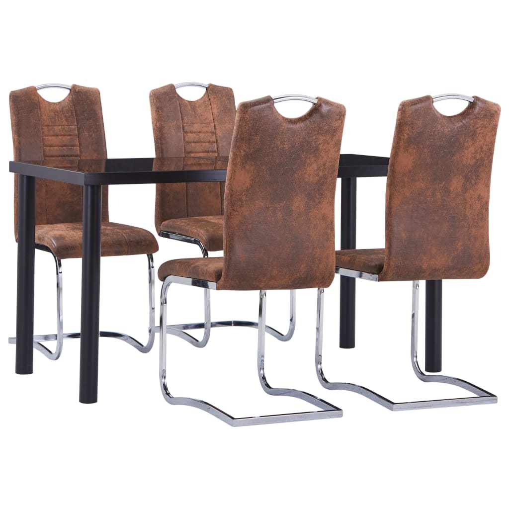 Set Mobilier De Bucătărie, 7 Piese, , Velur Ecologic