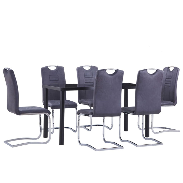 Set Mobilier De Bucătărie, 7 Piese, , Velur Ecologic