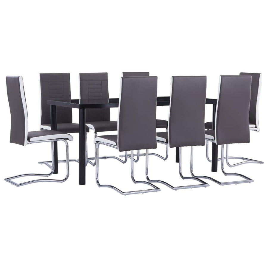 Set Mobilier De Bucătărie, 9 Piese, , Piele Ecologică