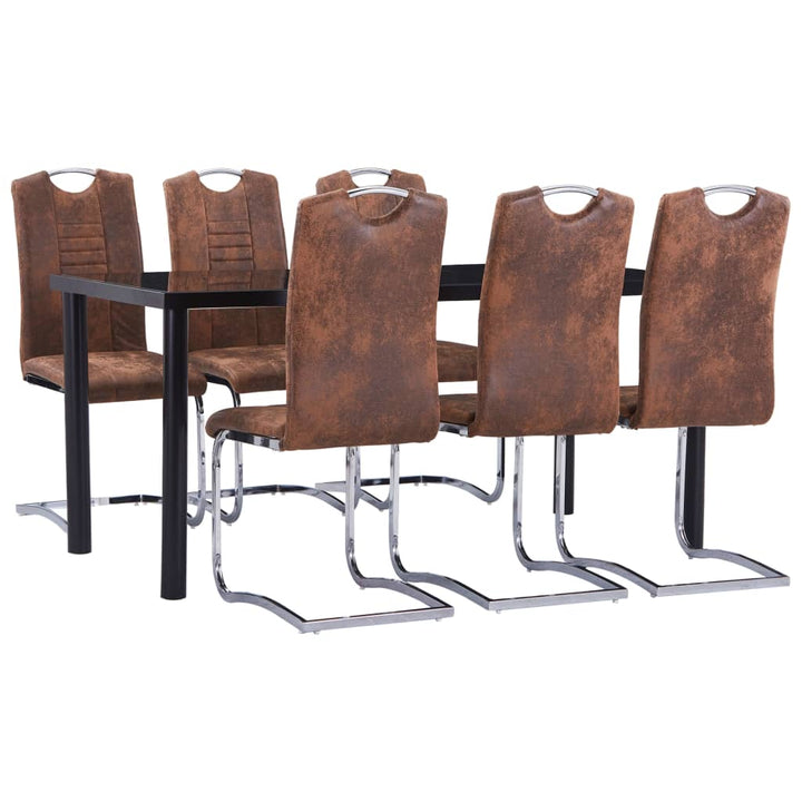 Set Mobilier De Bucătărie, 7 Piese, , Velur Ecologic