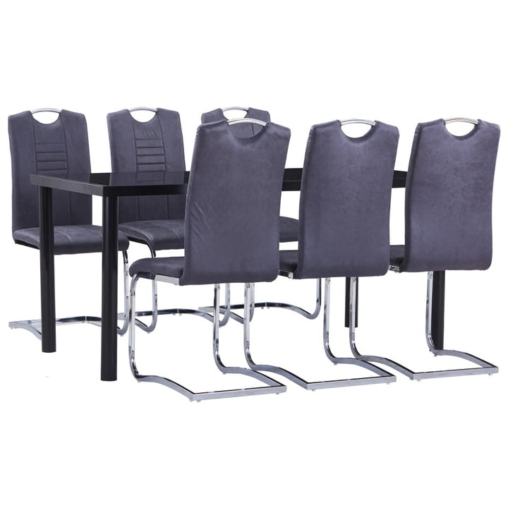 Set Mobilier De Bucătărie, 7 Piese, , Velur Ecologic
