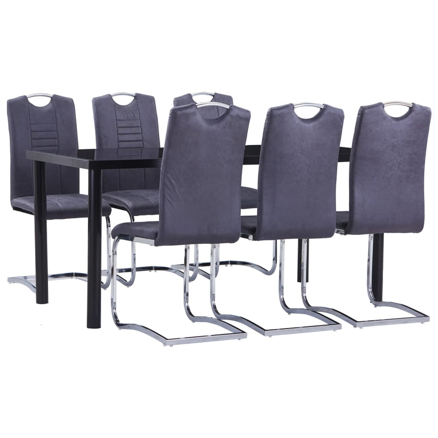 Set Mobilier De Bucătărie, 7 Piese, , Velur Ecologic