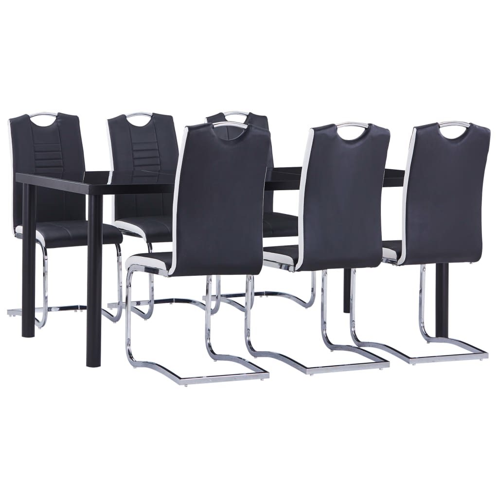 Set Mobilier De Bucătărie, 7 Piese, , Piele Ecologică