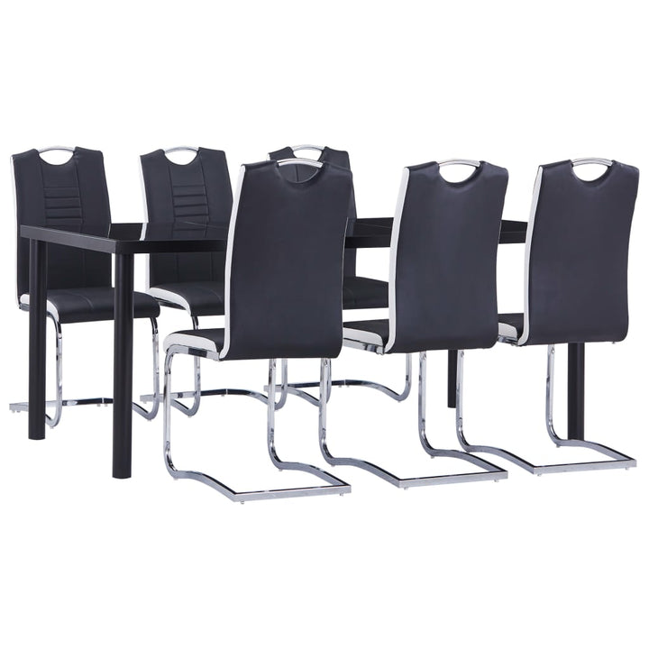Set Mobilier De Bucătărie, 7 Piese, , Piele Ecologică