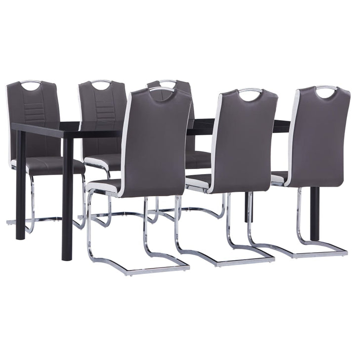 Set Mobilier De Bucătărie, 7 Piese, , Piele Ecologică