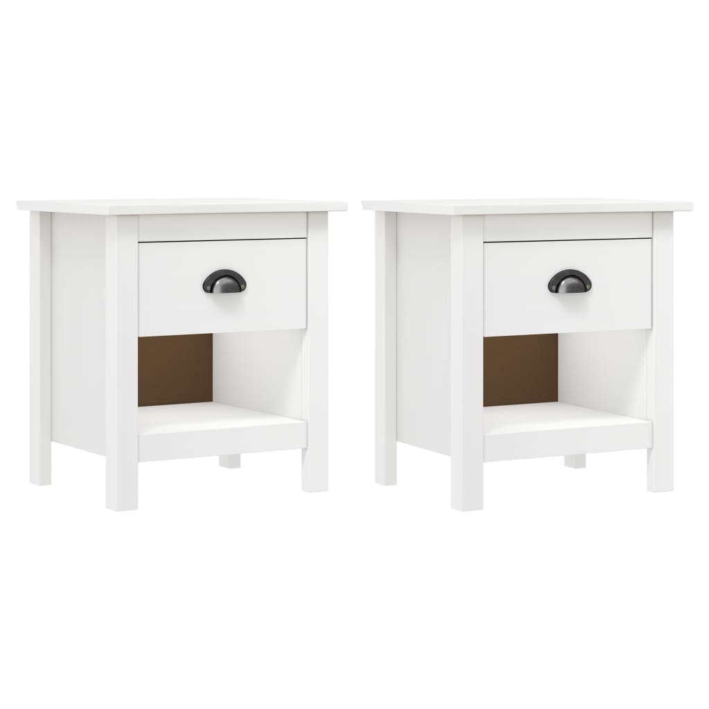 Noptiere Hill, 2 Buc., 46X35X49,5 Cm, Lemn Masiv De Pin