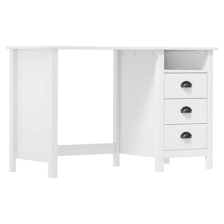 Birou Hill Cu 3 Sertare, 120X50X74 Cm, Lemn Masiv De Pin