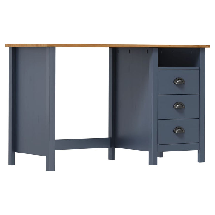 Birou Hill Cu 3 Sertare, 120X50X74 Cm, Lemn Masiv De Pin