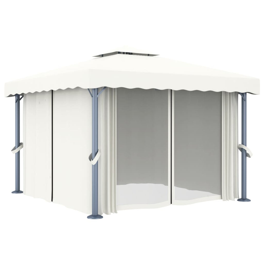 Pavilion Cu Perdea, Crem, , Aluminiu