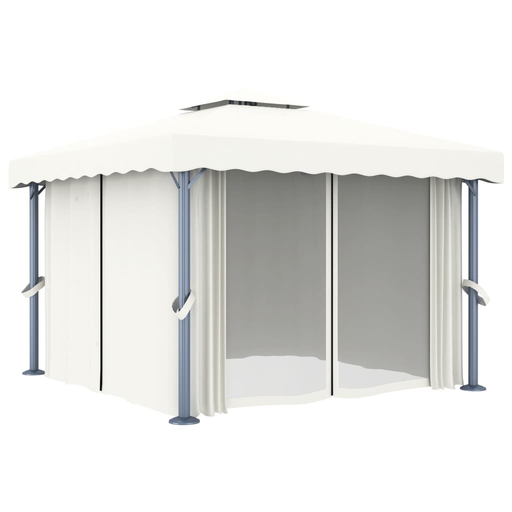 Pavilion Cu Perdea, Crem, , Aluminiu