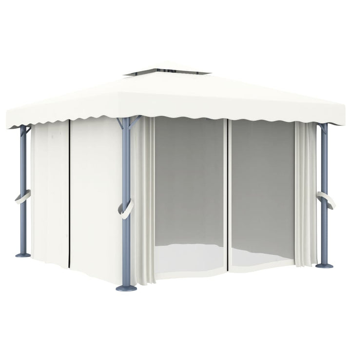 Pavilion Cu Perdea, Crem, , Aluminiu