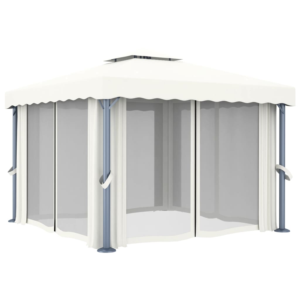 Pavilion Cu Perdea, Crem, , Aluminiu