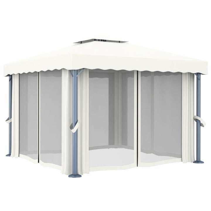 Pavilion Cu Perdea, Crem, , Aluminiu