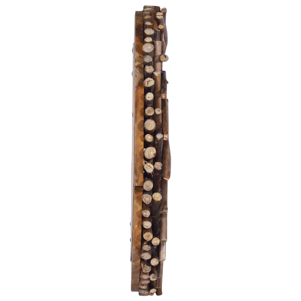Oglindă De Perete, 60 Cm, Tec, Rotund
