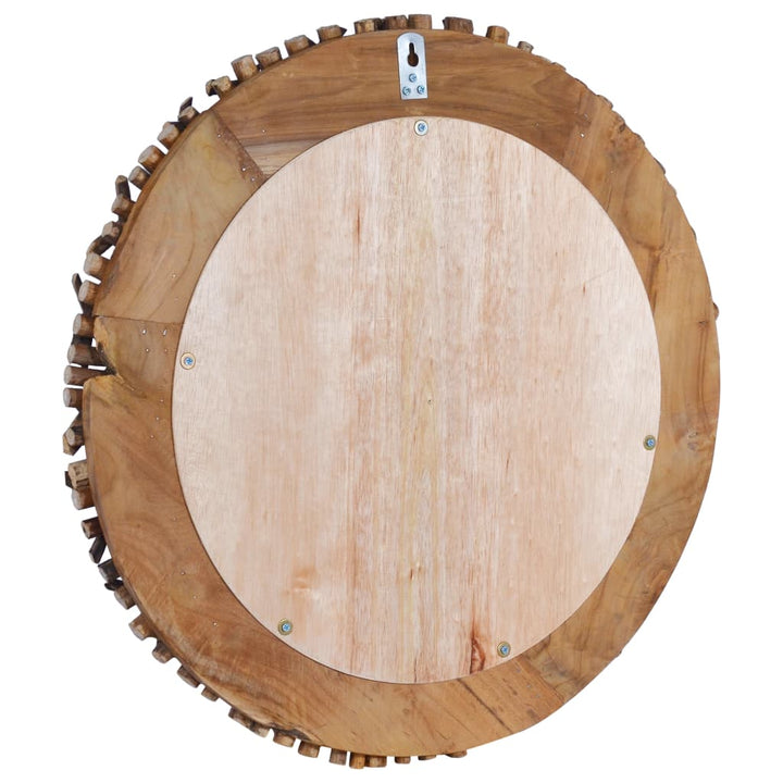 Oglindă De Perete, 60 Cm, Tec, Rotund
