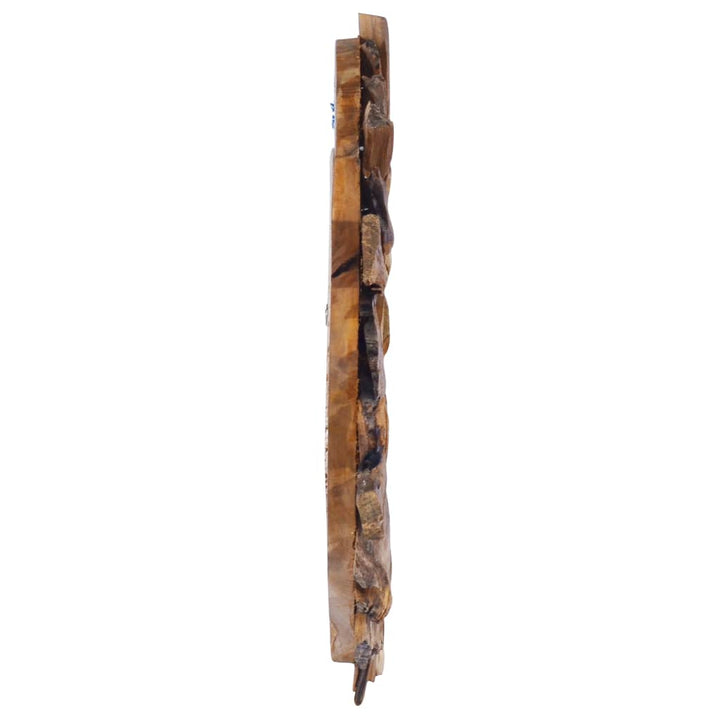 Oglindă De Perete, 40 Cm, Tec, Rotund