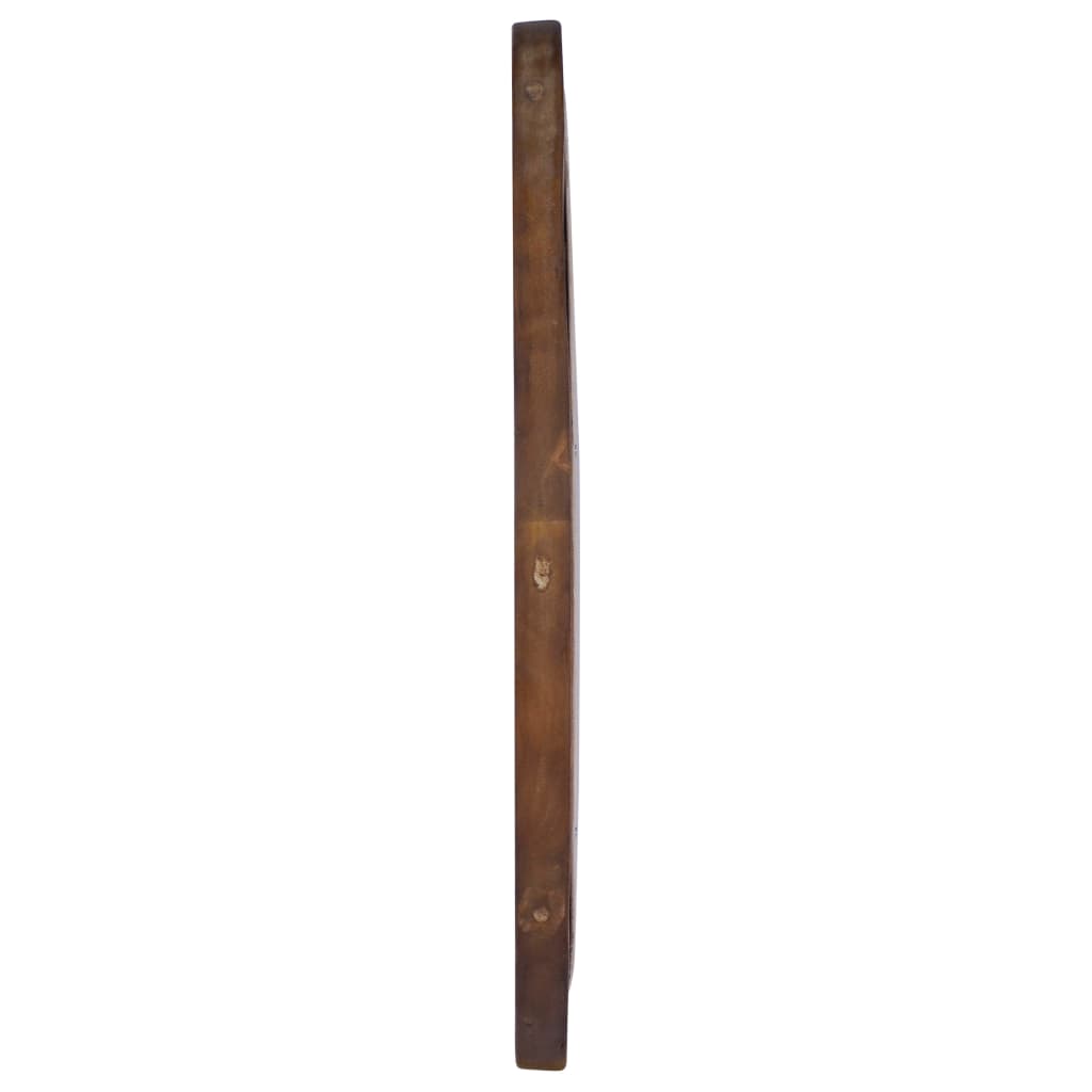 Oglindă De Perete, 60 Cm, Tec, Rotund