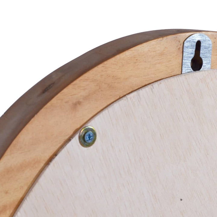 Oglindă De Perete, 60 Cm, Tec, Rotund