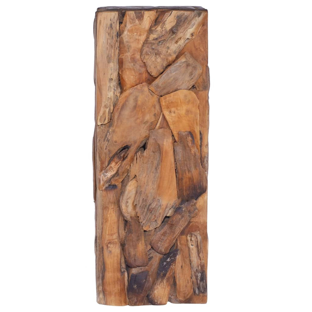 Masă Laterală, 30 X 30 X 80 Cm, Lemn Masiv De Tec