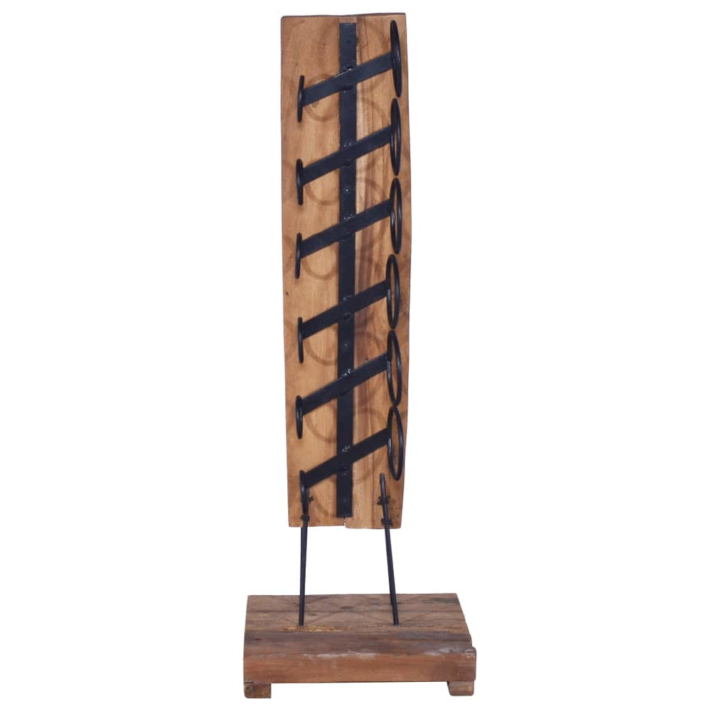Suport 6 Sticle De Vin, 35X35X100 Cm, Lemn Masiv De Tec