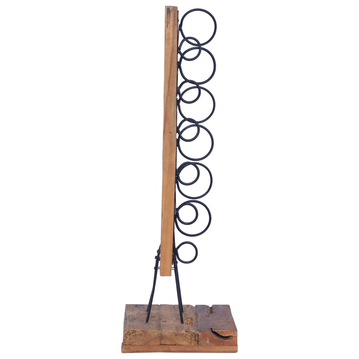 Suport 6 Sticle De Vin, 35X35X100 Cm, Lemn Masiv De Tec