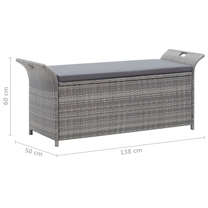 Bancă De Depozitare Cu Pernă, , 138 Cm, Poliratan