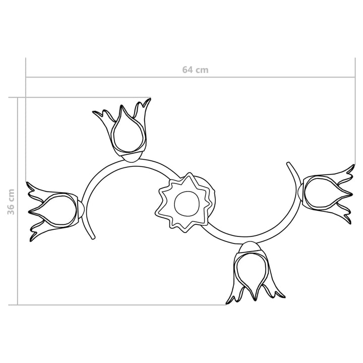 Lustră, Abajururi Din Sticlă Transparentă, 5 Becuri E14,
