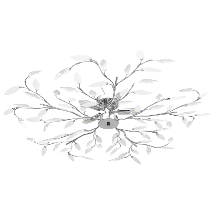 Lustră Cu Brațe Tip Frunze Cristal Acrilic 5 Becuri E14