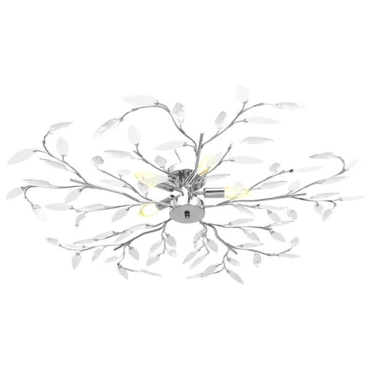 Lustră Cu Brațe Tip Frunze Cristal Acrilic 5 Becuri E14
