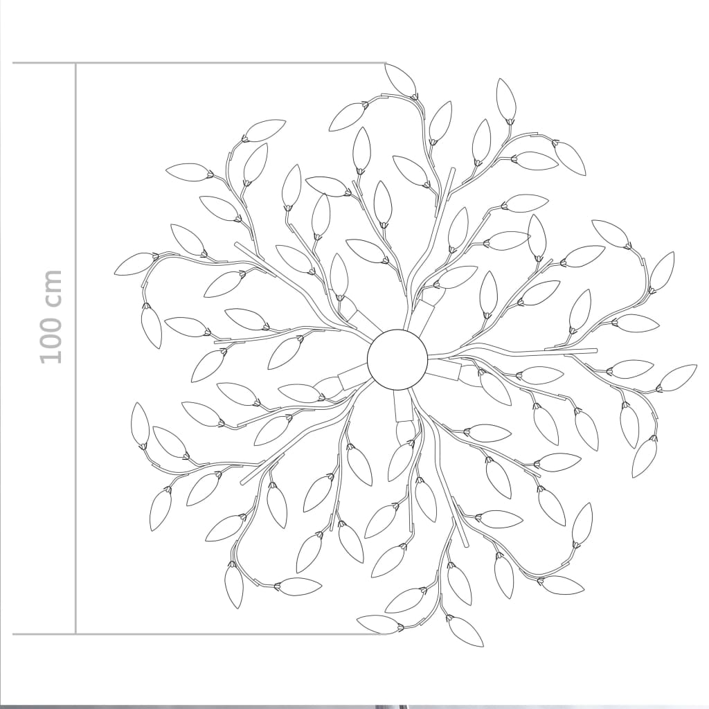 Lustră Cu Brațe Tip Frunze Cristal Acrilic 5 Becuri E14