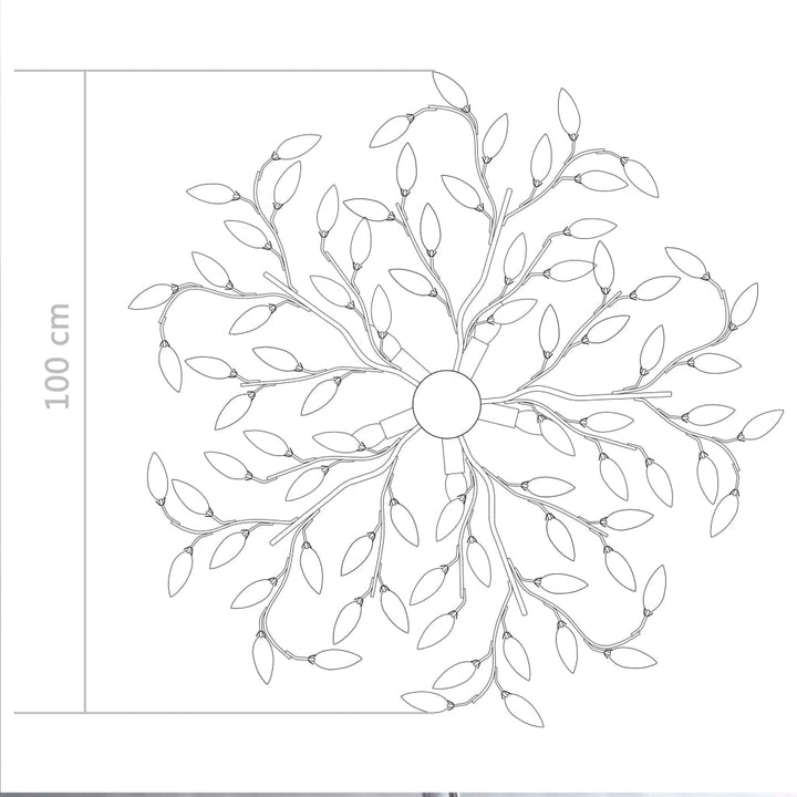 Lustră Cu Brațe Tip Frunze Cristal Acrilic 5 Becuri E14