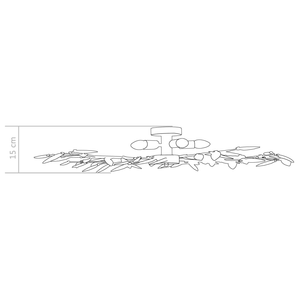 Lustră Cu Brațe Tip Frunze Cristal Acrilic 5 Becuri E14
