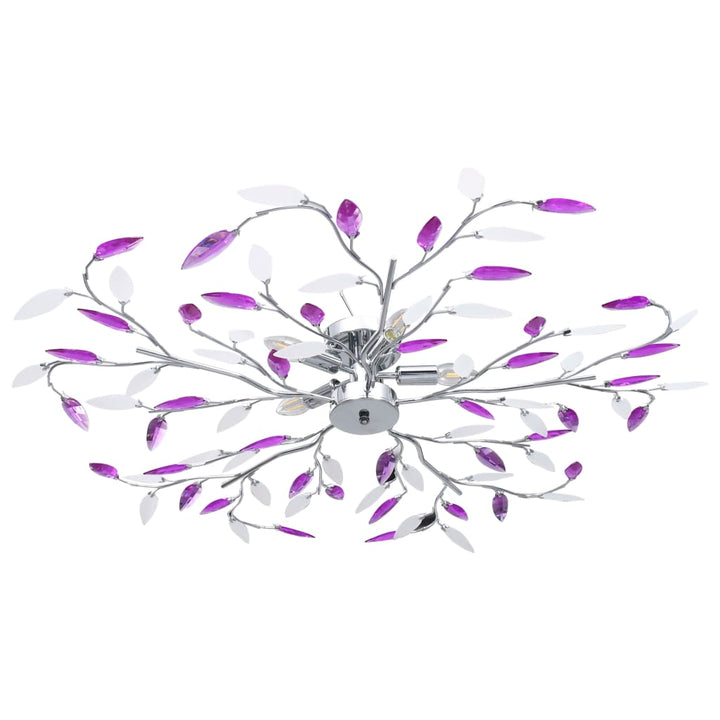 Lustră Cu Frunze Cristal Acrilic, /Transparent, Pentru 3 Becuri E14