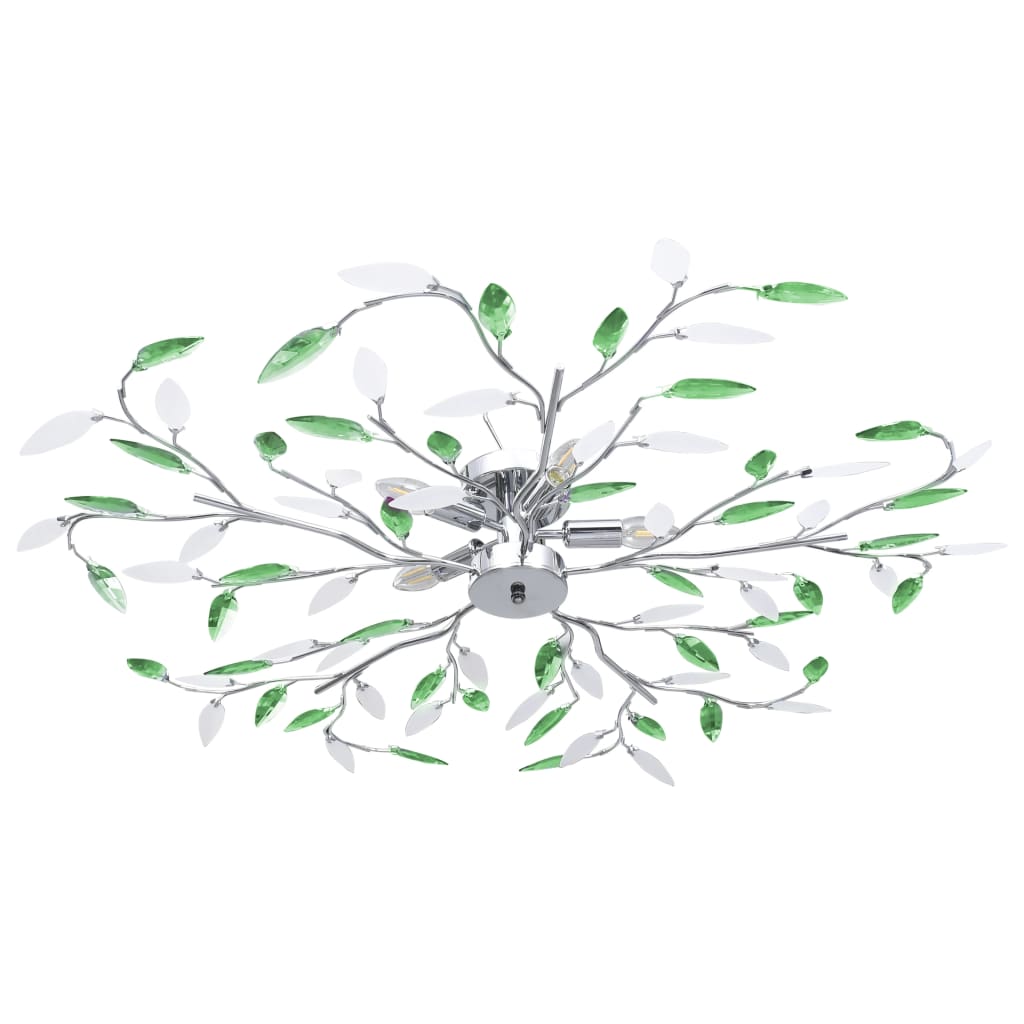 Lustră Cu Frunze Cristal Acrilic, /Transparent, Pentru 3 Becuri E14