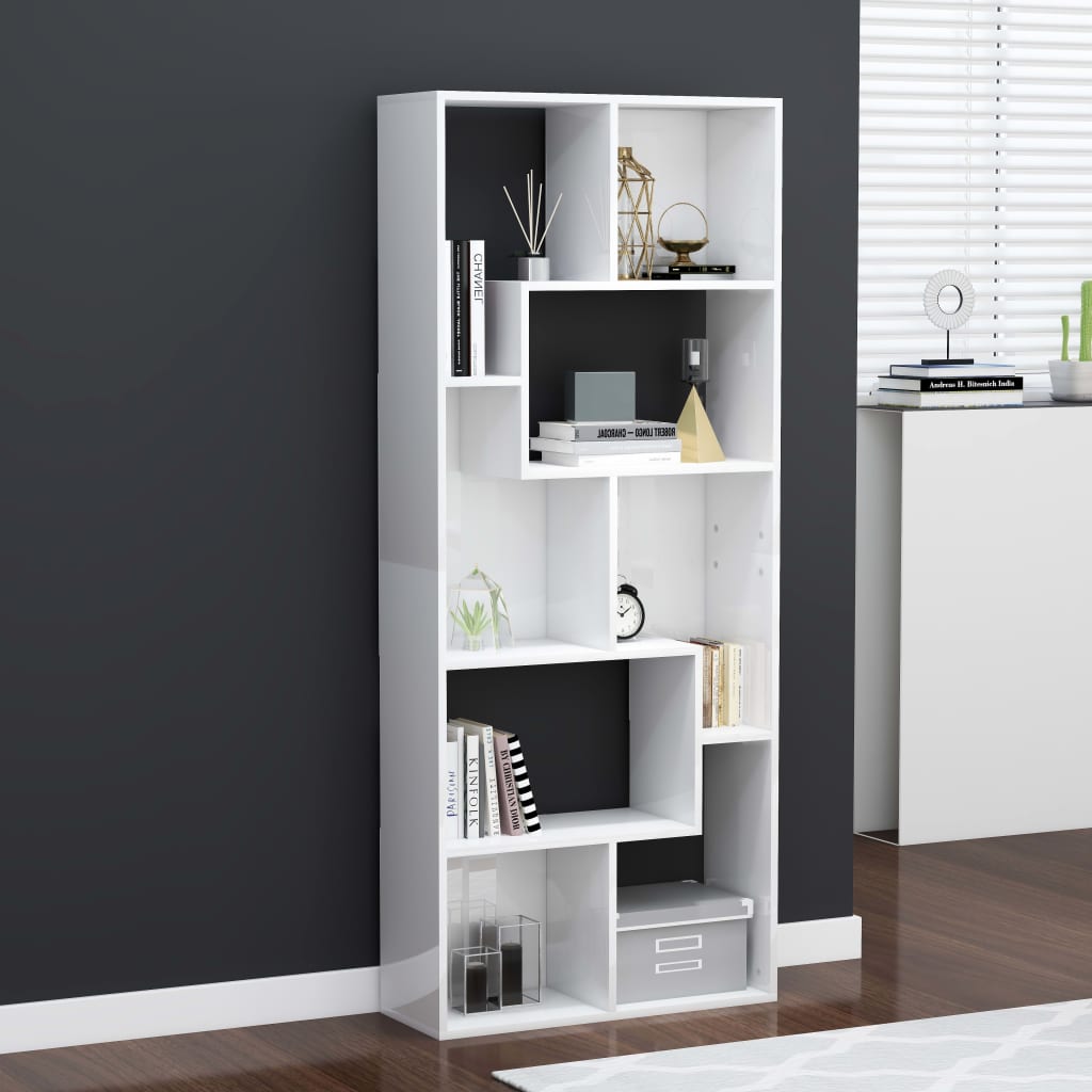 Bibliotecă, Gri Sonoma, 67X24X161 Cm, Lemn Prelucrat