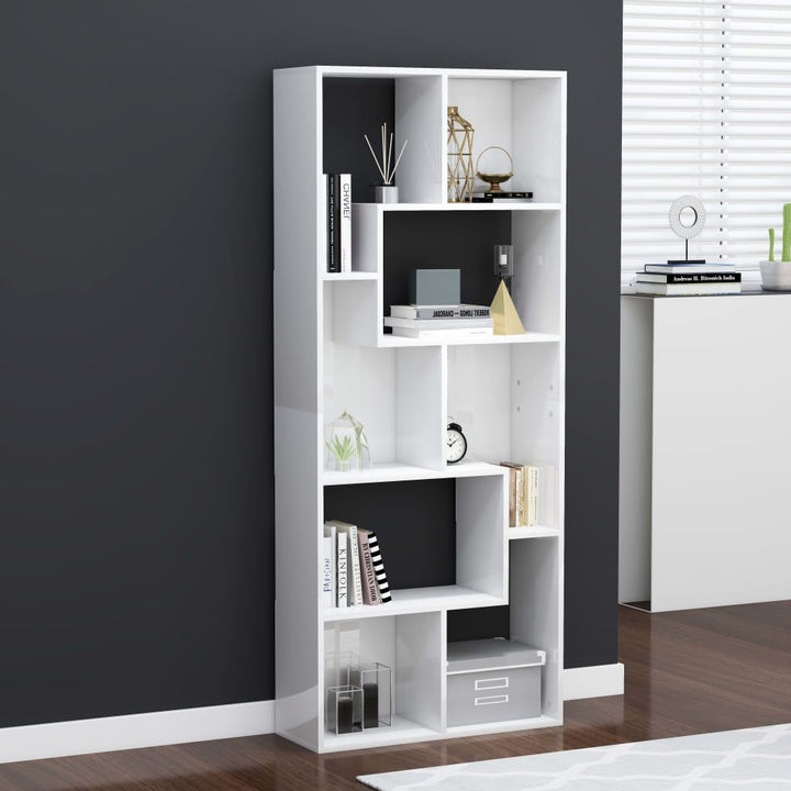 Bibliotecă, Gri Sonoma, 67X24X161 Cm, Lemn Prelucrat