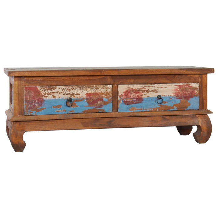 Comodă Tv, 110 X 35 X 40 Cm, Lemn Reciclat De Tec