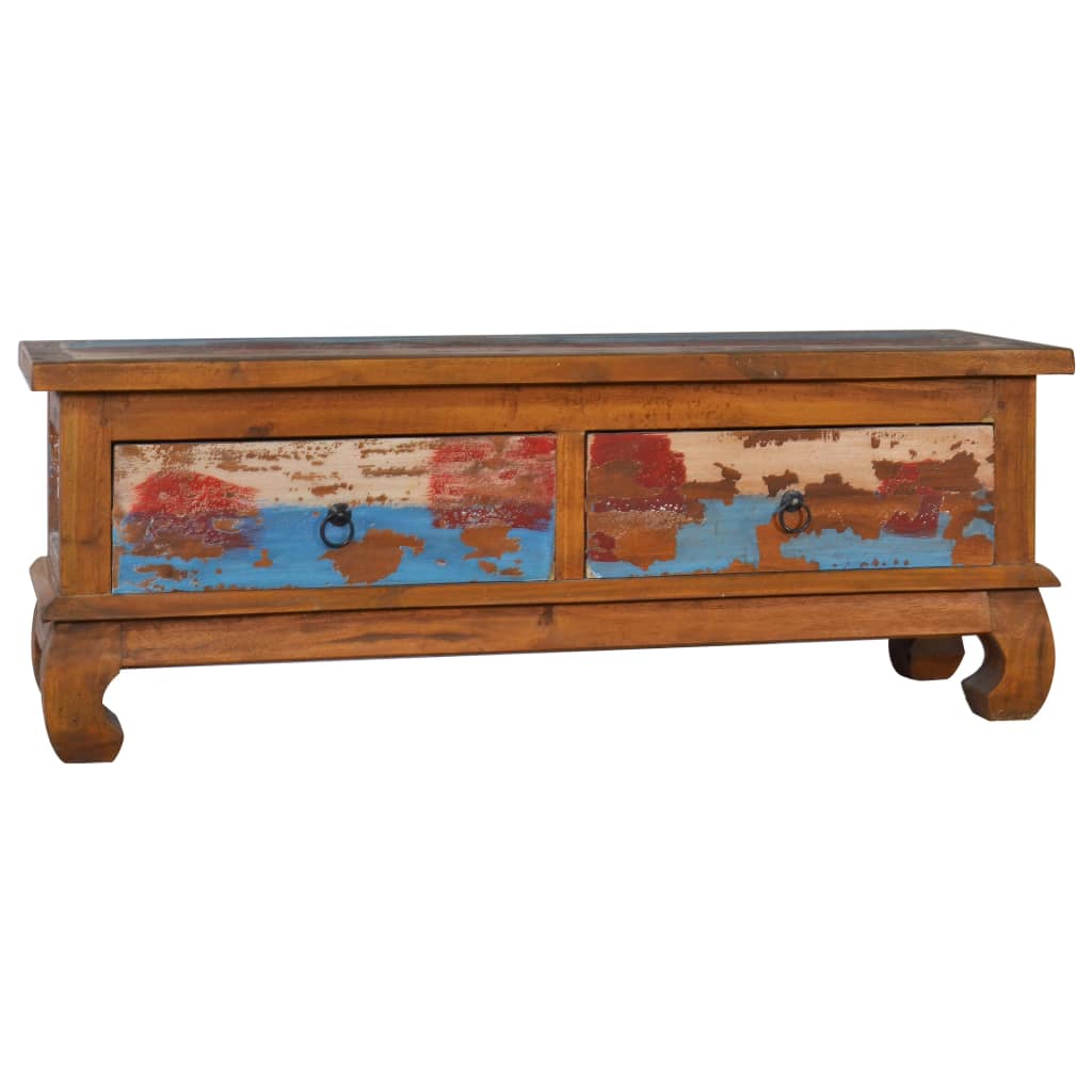 Comodă Tv, 110 X 35 X 40 Cm, Lemn Reciclat De Tec