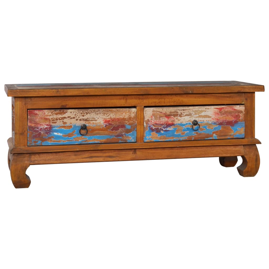 Comodă Tv, 110 X 35 X 40 Cm, Lemn Reciclat De Tec