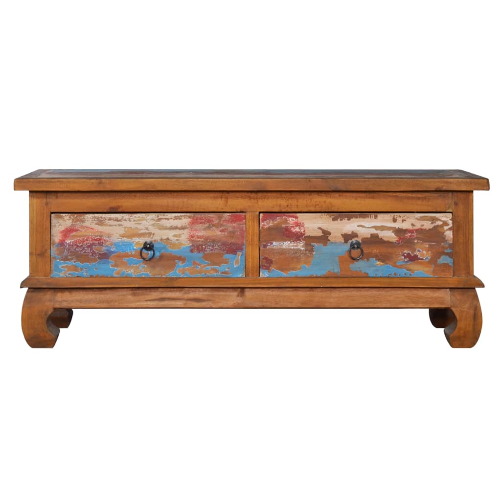 Comodă Tv, 110 X 35 X 40 Cm, Lemn Reciclat De Tec