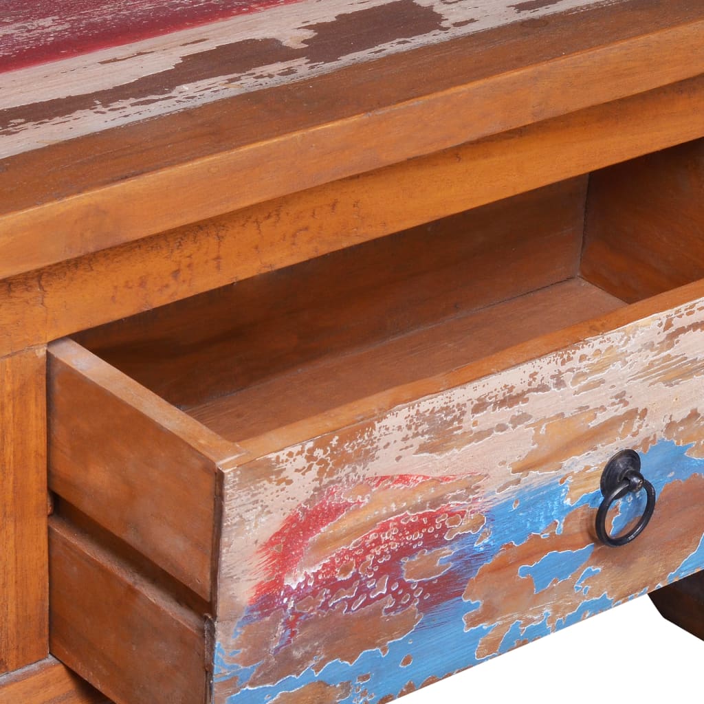 Comodă Tv, 110 X 35 X 40 Cm, Lemn Reciclat De Tec