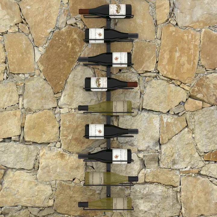 Suport Sticle De Vin De Perete, 9 Sticle, , Fier