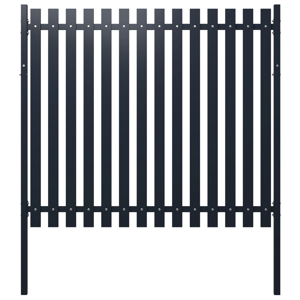 Panou De Gard Antracit 174,5 X 75 Cm Oțel Vopsit Electrostatic